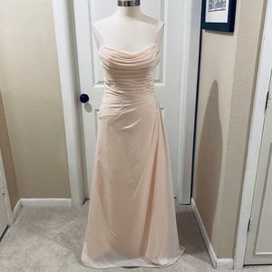 WToo Ballet Pink Strapless Bridesmaid Dress